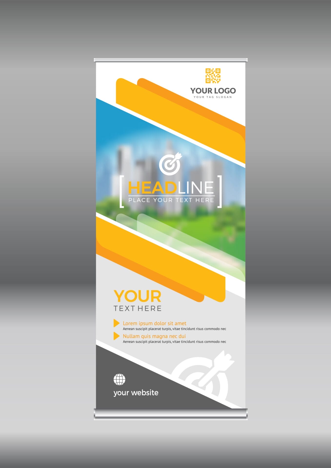 PET Frontlit Γκρι Ράχη για Rollup