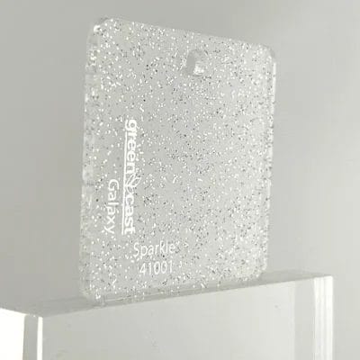 Plexiglass Silver Glitter Sparkle 41001