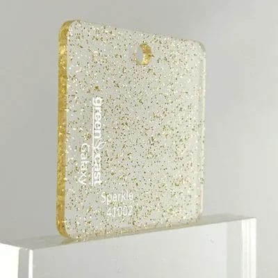 Plexiglass Gold Glitter Sparkle 41002-1