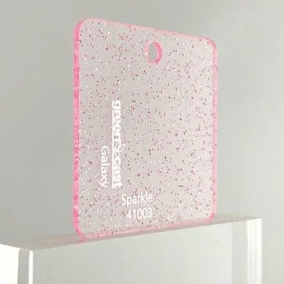 Plexiglass Pink Glitter Sparkle 41003-1