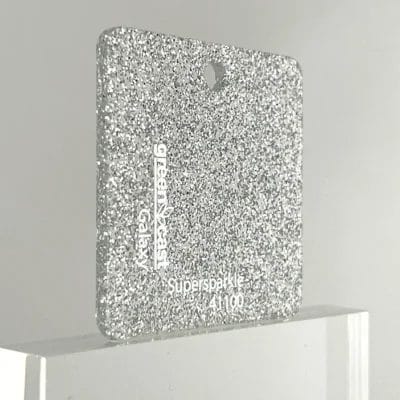 Plexiglass Silver Glitter Supersparkle 41100-1