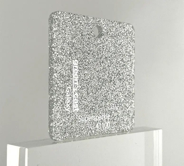 Plexiglass Silver Glitter Supersparkle 41100-1