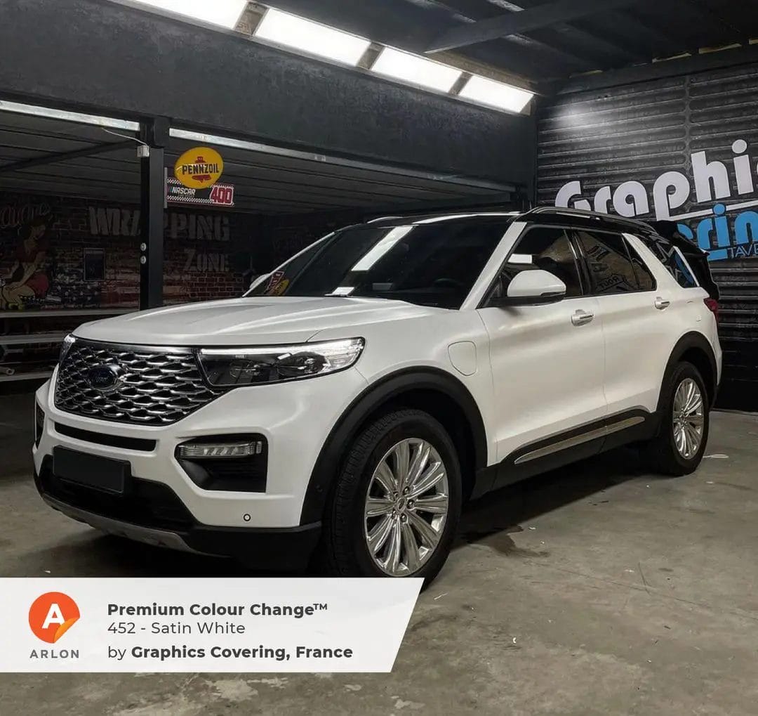 Χρωματιστή Μεμβράνη Αυτοκινήτου 452 Satin White- Χρωματιστή Μεμβράνη Αυτοκινήτου 452 Satin White-1