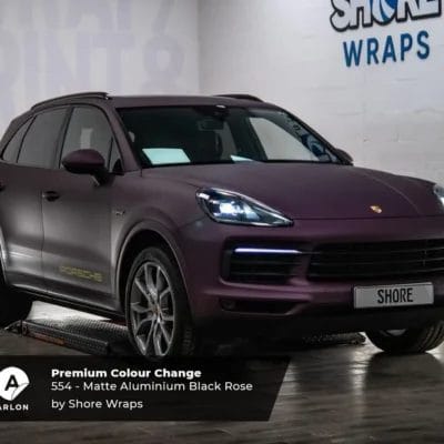 Χρωματιστή Μεμβράνη Αυτοκινήτου 554 Matte Aluminium Black Rose-1